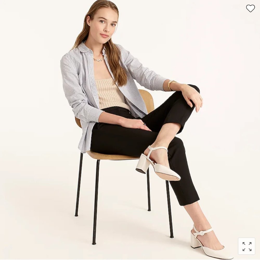 J. Crew Women's Black Slim Crop Cameron Pant Size 16